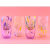 4263 13 big confetti tumbler rosa yellow tyrkys blue green set of 6