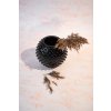 5352 1 black hobnail round vase