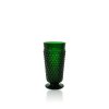 6567 2 dark green hobnail goblet set of 2