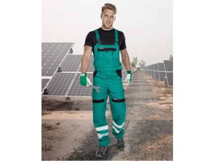 Kalhoty s laclem ARDON®COOL TREND s reflex. pruhy zelená