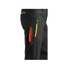 Kalhoty CXS AKRON, softshell, černé s HV žluto/oranžovými doplňky