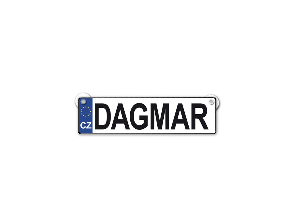 Originální SPZ cedulka se jménem DAGMAR