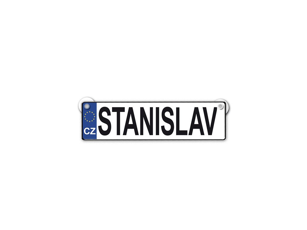 Originální SPZ cedulka se jménem STANISLAV