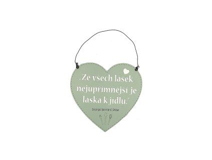 Dřevěná cedule srdce do kuchyně Ze všech lásek