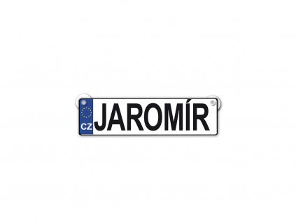 Originální SPZ cedulka se jménem JAROMÍR