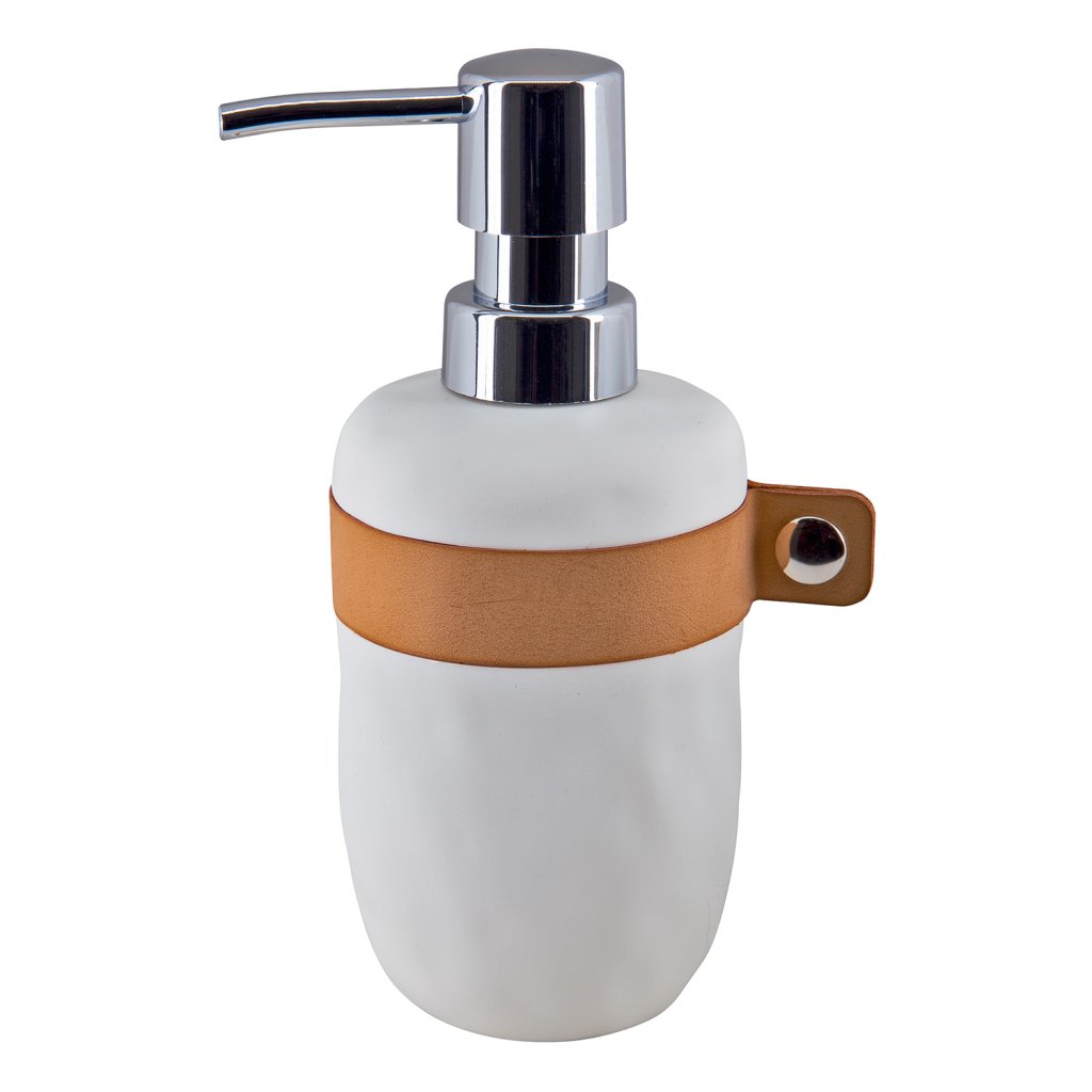 Bílý polyresinový Spirella dávkovač mýdla LIO 290 ml