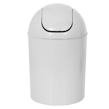 MSV výklopný odpadkový koš, bílý plast, 5 L