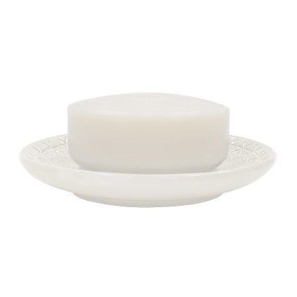 Bílá porcelánová mýdlenka RELIEF
