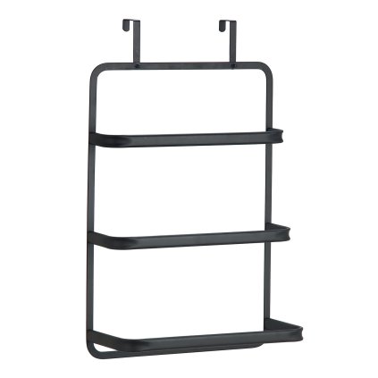 Černý MSV závěsný držák na ručníky 42 cm