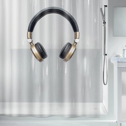 Spirella sprchový závěs HEADPHONE, motiv sluchátka