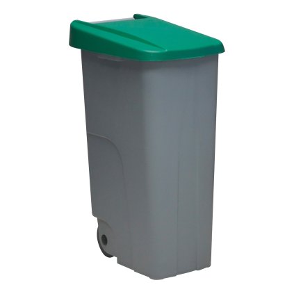 Denox odpadkový koš RECICLO na tříděný odpad 110 L, zelené víko