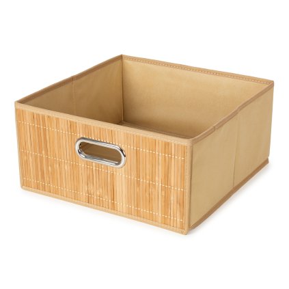 Compactor úložný košík ANJI - M, bambusový s látkou_01