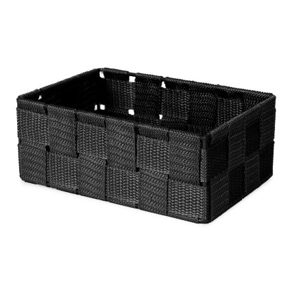 Compactor úložný organizér STAN - M, tkané pásky, kovový rám, 18 x 12 x 7 cm, černý