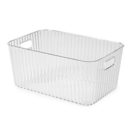 Compactor úložný organizér WAVE BOX - L, PET plast, 36 x 24 x 16 cm, průhledný