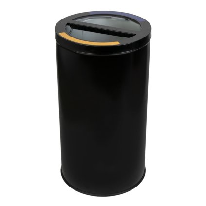 Černý koš na tříděný odpad STREAM DUO s držákem pytlů 2 x 35 L