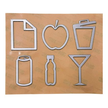 Caimi Brevetti SADA 6 ks samolepek na odpadkový koš pro tříděný odpad