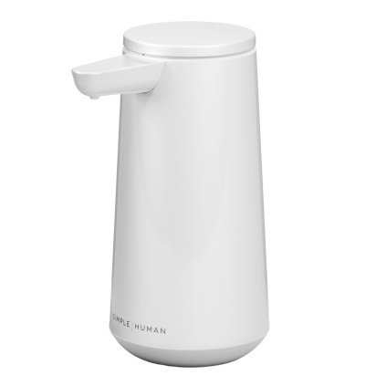 Simplehuman bezdotykový dávkovač mýdlové pěny - 296 ml, bílá ocel, dobíjecí