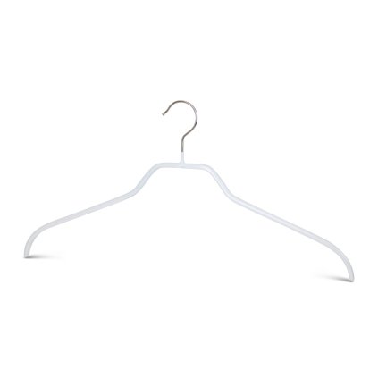 MAWA kovové ramínko SILHOUETTE, ergonomické, protiskluzové, 41 cm, bílé, 10 ks