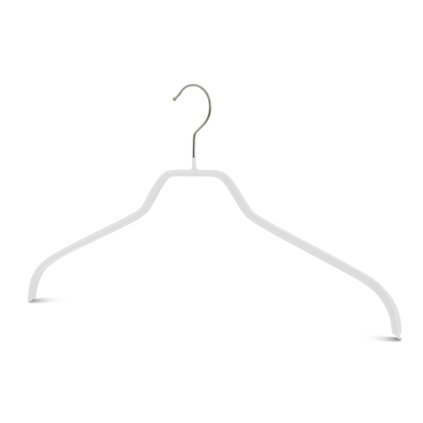 MAWA kovové ramínko SILHOUETTE, ergonomické, protiskluzové, 45 cm, bílé, 10 ks