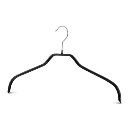 MAWA kovové ramínko SILHOUETTE, ergonomické, protiskluzové, 41 cm, černé, 10 ks