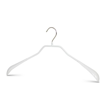 MAWA kovové ramínko BODYFORM, protiskluzové, rozšířené konce, 42 cm, bílé, 5 ks