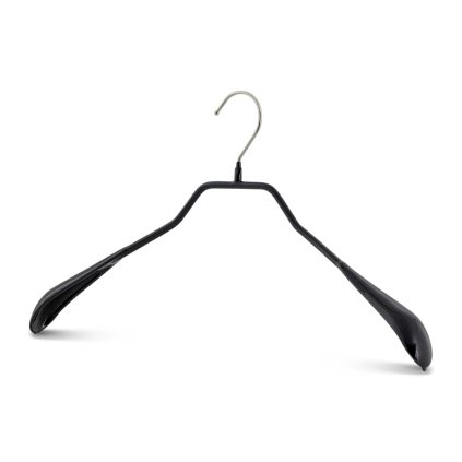 MAWA kovové ramínko BODYFORM, protiskluzové, rozšířené konce, 42 cm, černé, 5 ks