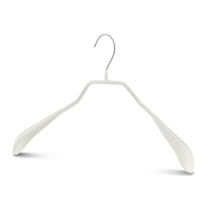 MAWA kovové ramínko BODYFORM, protiskluzové, rozšířené konce, 38 cm, bílé, 5 ks