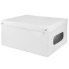 Skládací úložná krabice s víkem Compactor SMART  4, bílá PVC - 50 x 40 x 25 cm