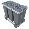 Vestavný odpadkový koš, výsuvný, objem 8+8+8 L, Elletipi ECOFIL PF01 34A3