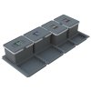 Výsuvný odpadkový koš na třídění odpadu, 4x12 litrů, šířka skřínky 120 cm