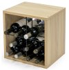 Dřevěný stojan na lahve vína, materiál dub, Compactor CUBE VERTICAL RAN10332