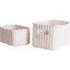 Set pletených košíků Compactor Lisou, 2 dílný bilý