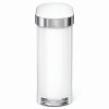 Úzký pedálový odpadkový koš Simplehuman, 45 l, bílá ocel