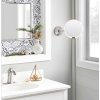 Simplehuman kosmetické zrcátko na zeď, LED osvětlení, matný nerez, 5x, síťové, ST3003