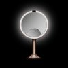 Kosmetické zrcátko Simplehuman Sensor TRIO, LED osvětlení, rose gold