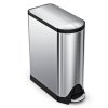 Pedálový úzký nerez koš s otvíráním do stran, 45L, Simplehuman