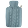 Termofor Hugo Frosch Classic s pleteným obalem pastelově modrý