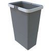 Plastový koš s rukojeťmi o objemu 8 L, šedý, Elletipi PTM SP34 C97 M