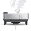 Odkapávač na nádobí KT1184DC Simplehuman, šedý plast, nerezová ocel
