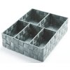 Organizér na prádlo a doplňky Compactor TEX -  5 dílný, 32 x 25 x 8 cm, šedý