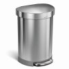 Odpadkový koš Simplehuman 60 L, půlkulatý. kartáčovaná nerez ocel