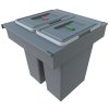 Odpadkový koš na tříděný odpad, upevnění na přední dvířka, 35+35 L, Elletipi PA3 INC5060F