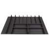 Příborník pro zásuvky 90 cm, dřevěný, černý buk, Elletipi Wood Line PLA O50090 BLT18