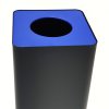 Odpadkový koš na třídění odpadu Caimi Brevetti, 100 litrů, černý,modrý rámeček, 002