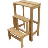 Dřevěné dekorativní schůdky do interieru 34 x 23 x 60 cm Compactor RAN10024