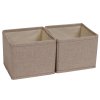 Sada 2 ks organizérů Compactor SANDY S - 14 x 14 x 12 cm, béžové