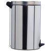 Chromovaný pedálový odpadkový koš, objem 20 L, Rossignol Sanelia 90360