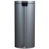 Šedý pedálový odpadkový koš, objem 30 L, Rossignol Elora 90231