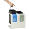 Snadno vyjmutelné koše na tříděný odpad, bílé, objem 2x8 L, Rossignol Tribu 55300