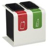 Koš na třídění odpadu (červený elektro, zelený sklo), objem 2x8 L, Rossignol Tribu 55300